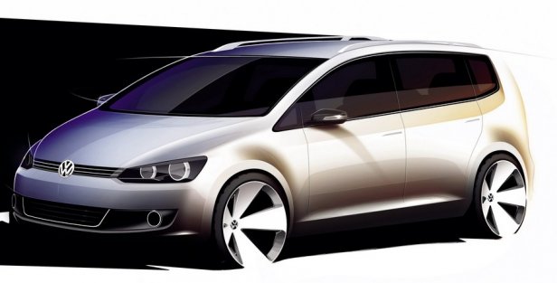 VW Touran - szkic poglądowy z 2011 roku