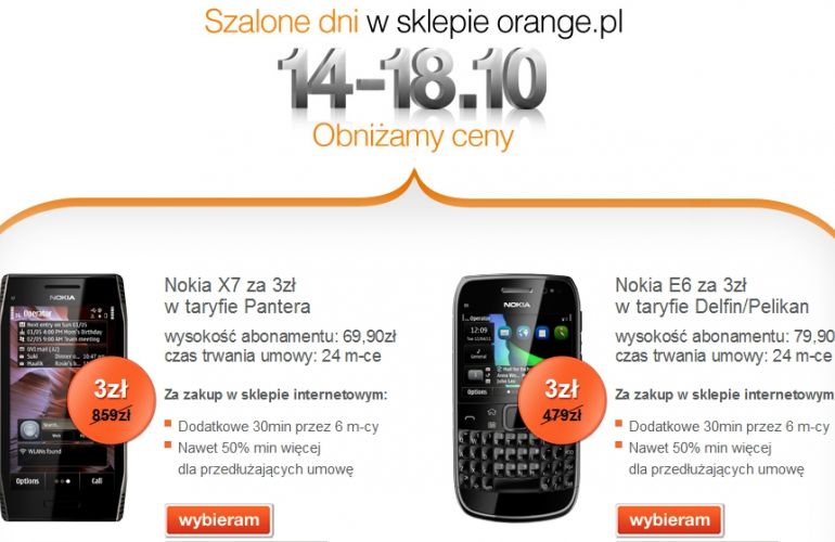 Fot. Orange.pl - Wyjątkowa promocja na telefony Nokia w Orange